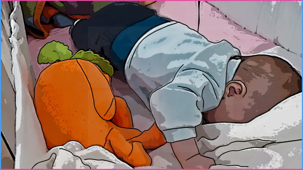 4 hónapos baba takaróba bújik