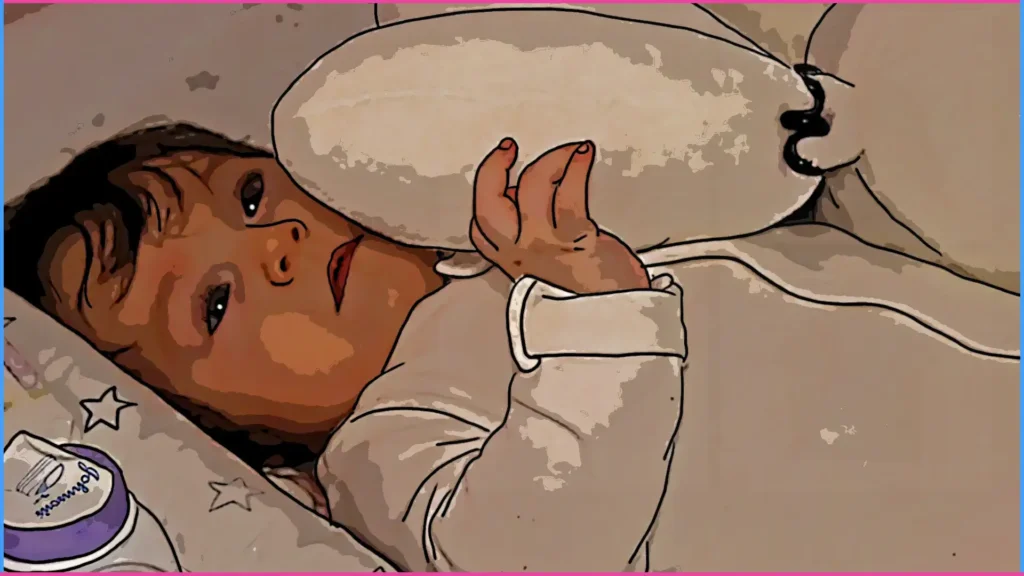 4 hónapos baba a pelenkázón