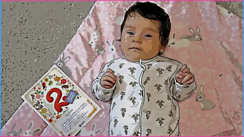 Baba 2 hónapos vagyok kártyával