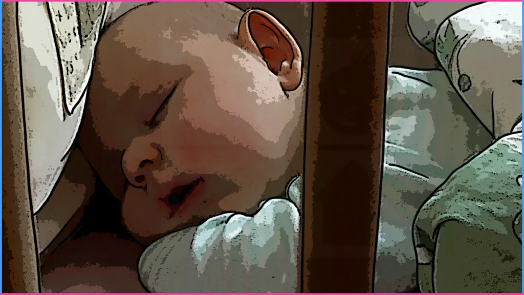 Baba hason fekve alszik