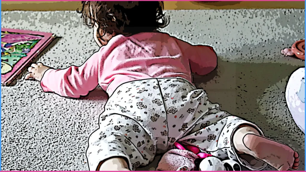 8 hónapos baba hason fekve játszik