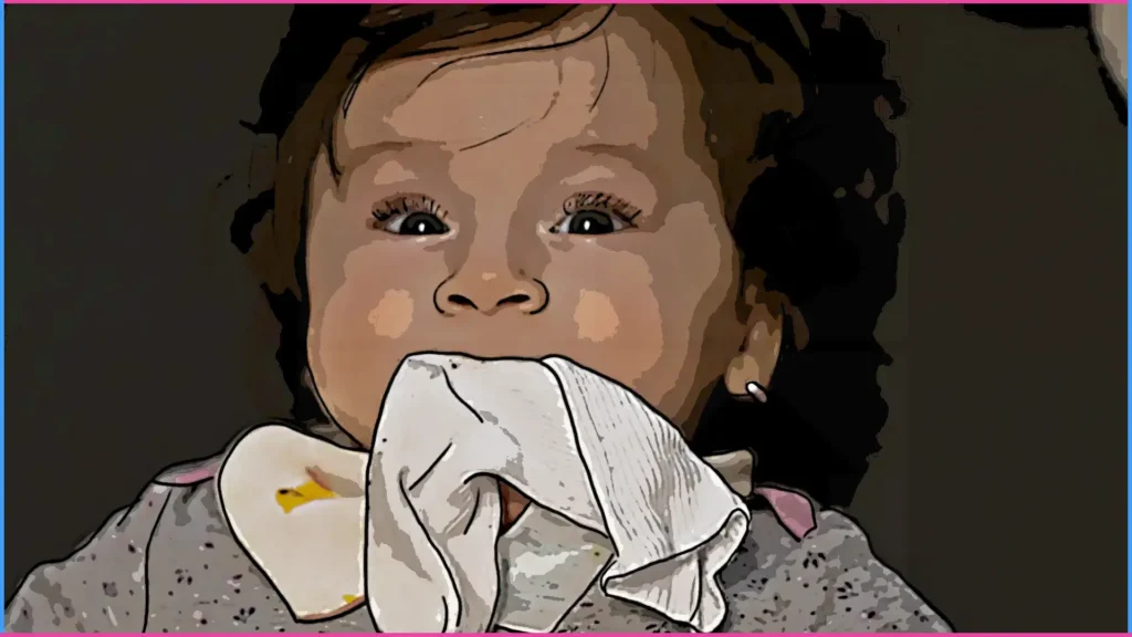 7 hónapos baba zoknival a szájában