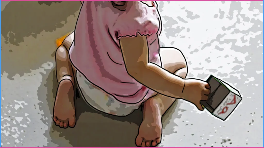 Kislány W-ülésben játszik