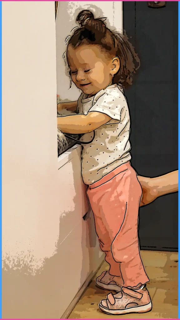 Baba néhány lépés után megpihen