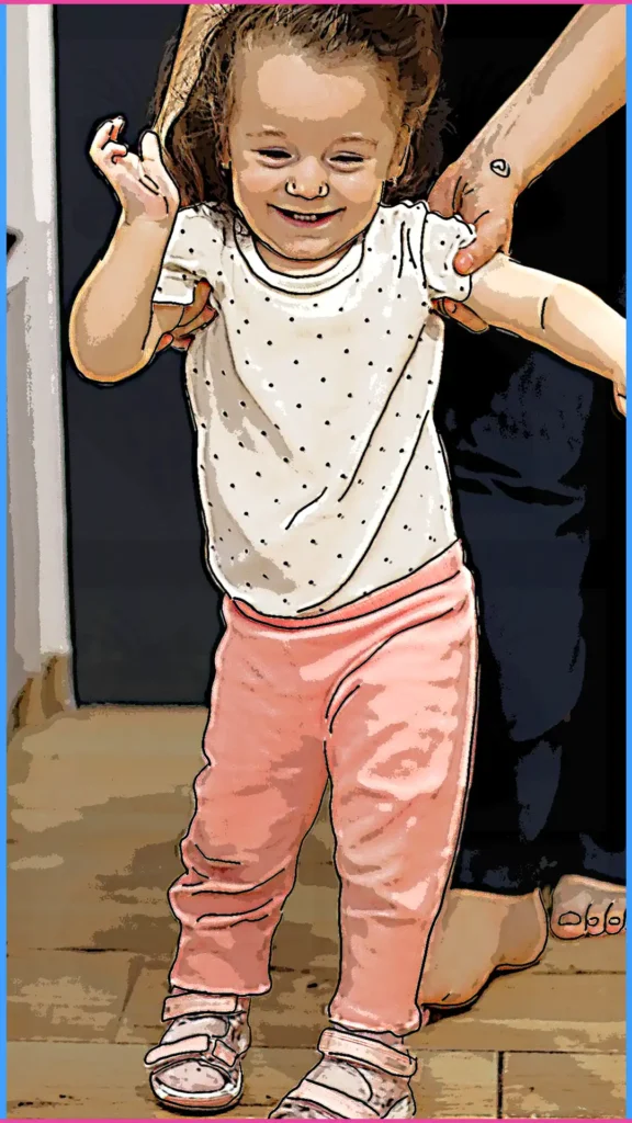 Jár a baba, Anyukája segít neki