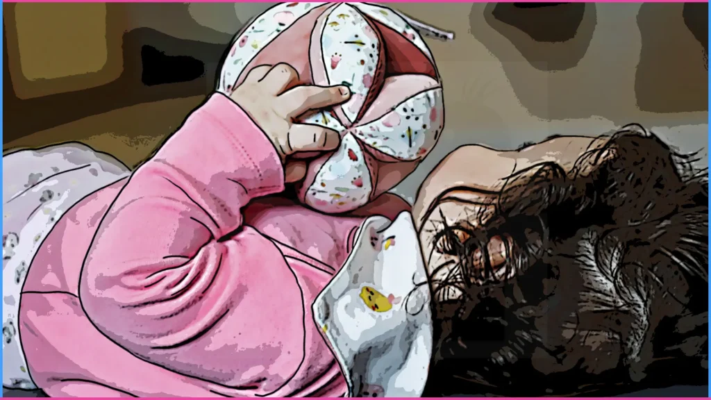 7 hónapos baba labdával játszik