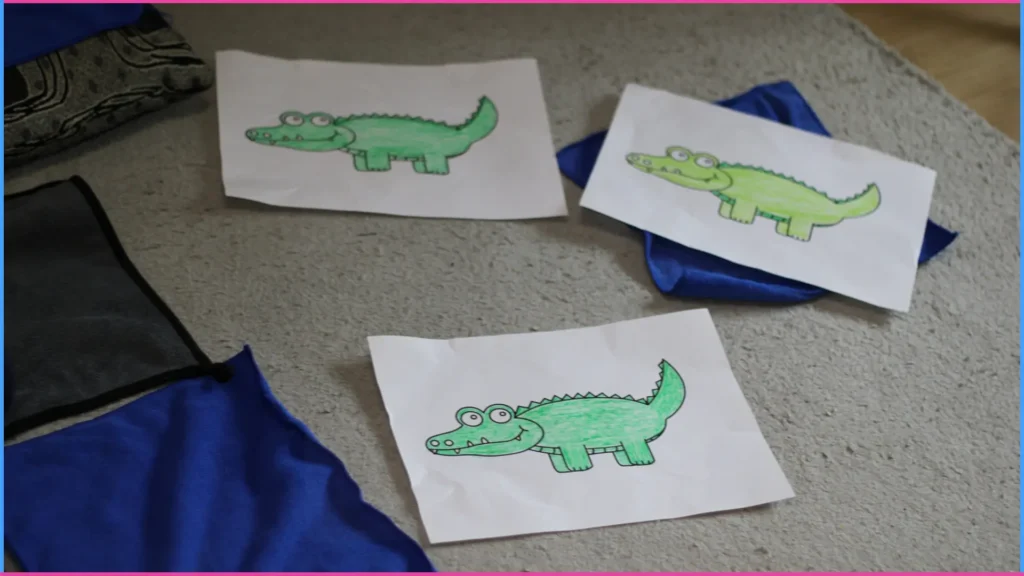 Krokodilok között. Játék a szem-láb koordináció fejlesztésére 