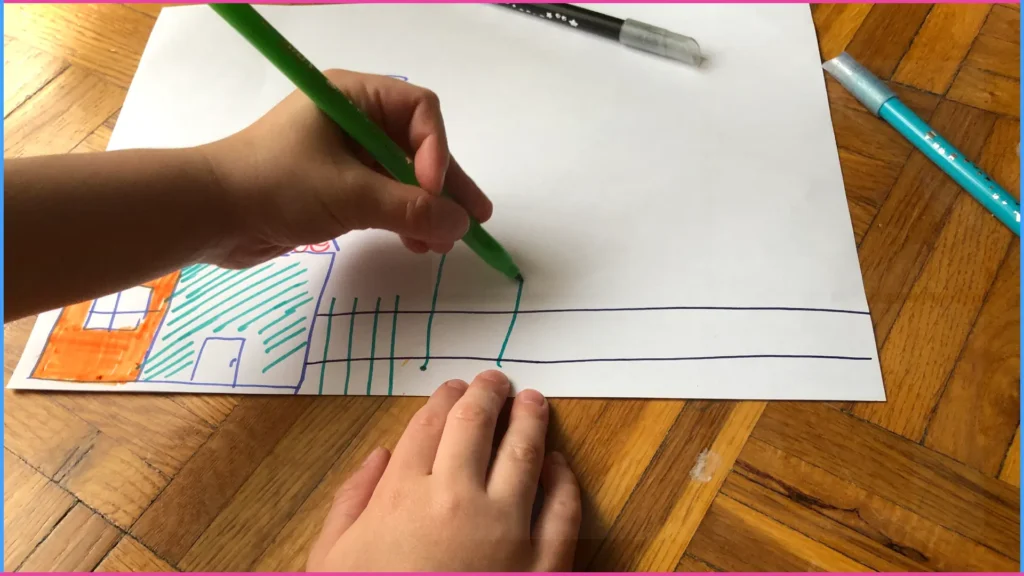 Kerítés rajzolás a finommotorika fejlesztésére