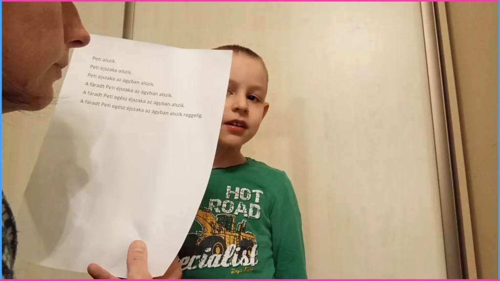 Mondatbővítés. Játék a hallási memória fejlesztésére 