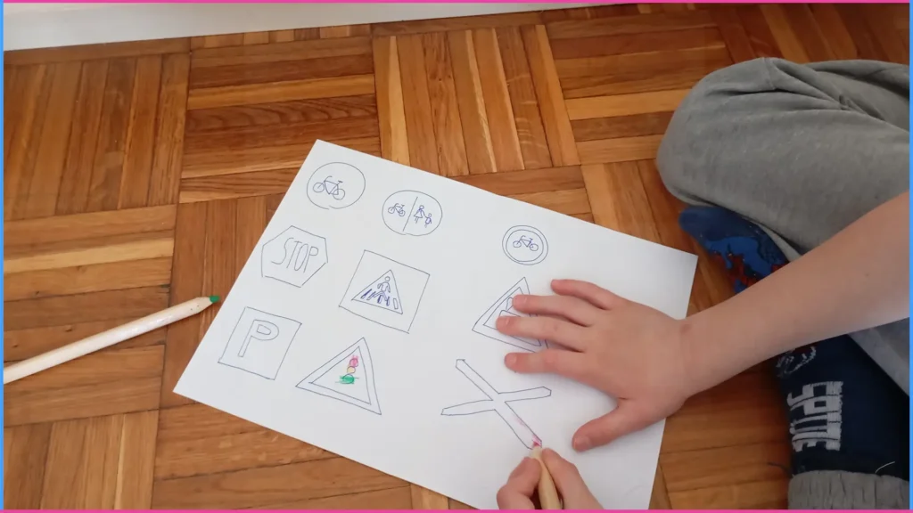 Közlekedési táblák tanulása 4-5 éves korban 