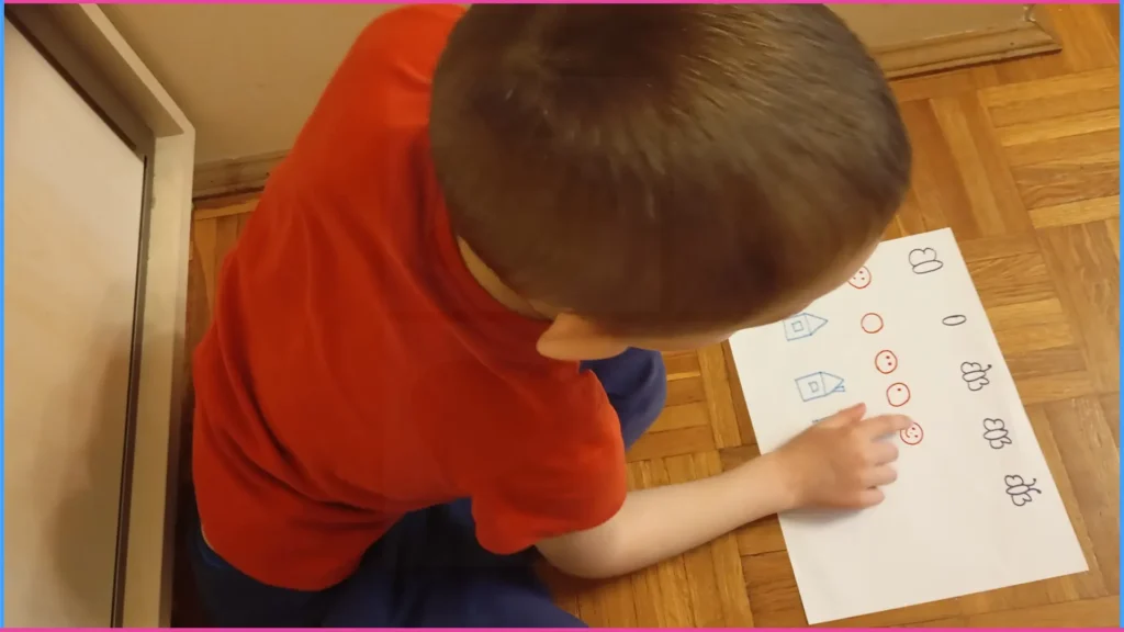 Logikai gondolkodást fejlesztő játék, sorrend meghatározással