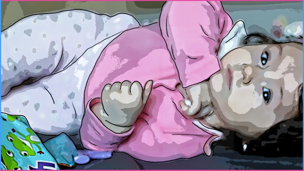 6 hónapos csecsemő nézelődés közben